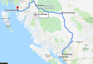 map to squamish