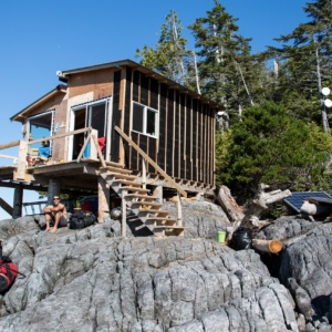 Cabin on the rocks