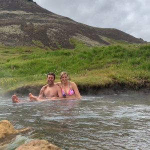 Enjoying a warm soak