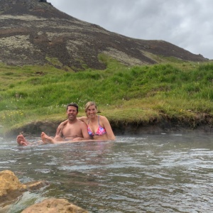 Enjoying a warm soak