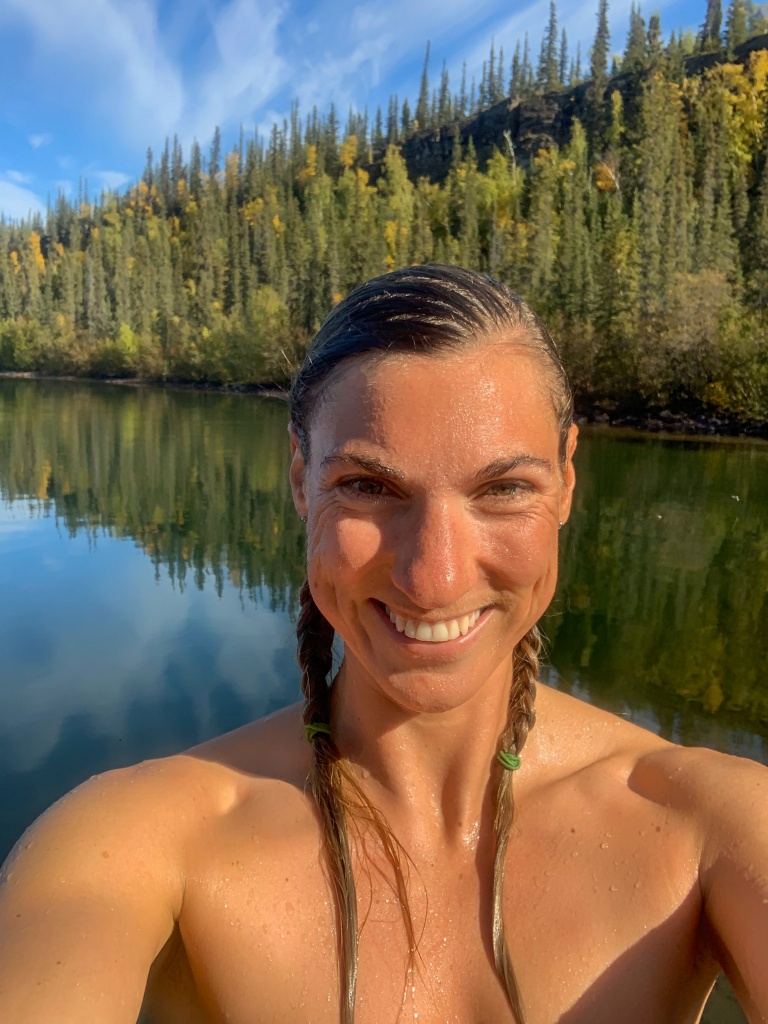 Smiling in braids